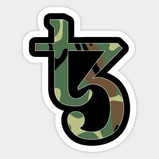 Tezos Green Camo Sticker